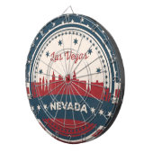 Retro Las Vegas Skyline Dartbord (Voorkant Rechts)