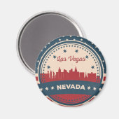 Retro Las Vegas Skyline Magneet (Voorkant / Achterkant)