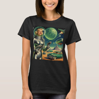 Retro Laserstraal Pin-Up  T-shirt