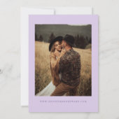 Retro Lavendel bruiloft Save The Date (Achterkant)