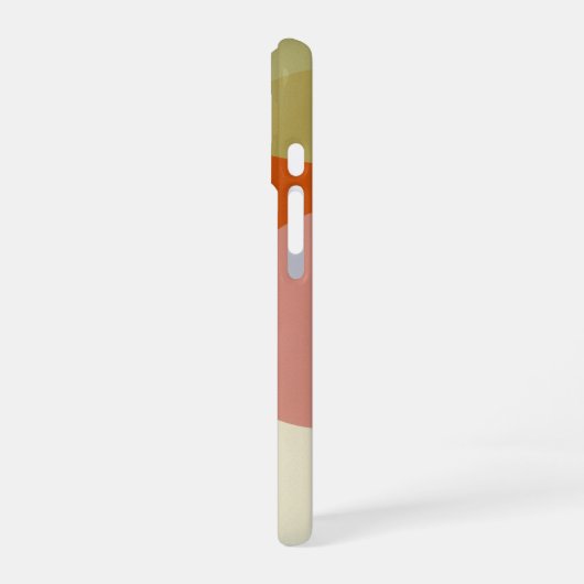 Retro Layered Organic Forms iPhone 16 Hoesje (Linkerkant)