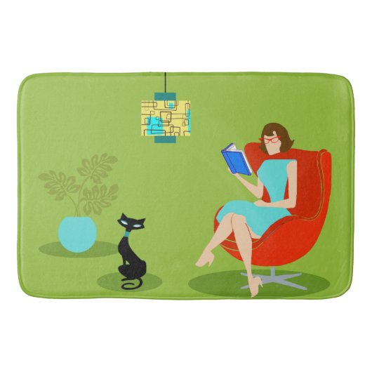 Retro Leading Woman Bath Mat (Voorkant)