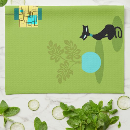 Retro Leading Woman Kitchen Towel Theedoek (Gevouwen)