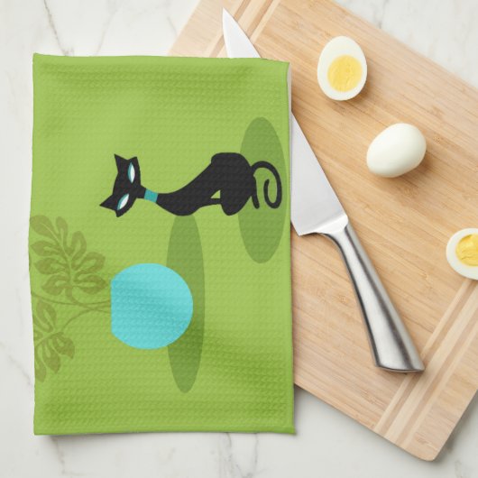 Retro Leading Woman Kitchen Towel Theedoek (Quarter Fold)