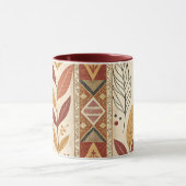 Retro Leaf Pattern Artistic Design Coffee Tea Mug (Centre)