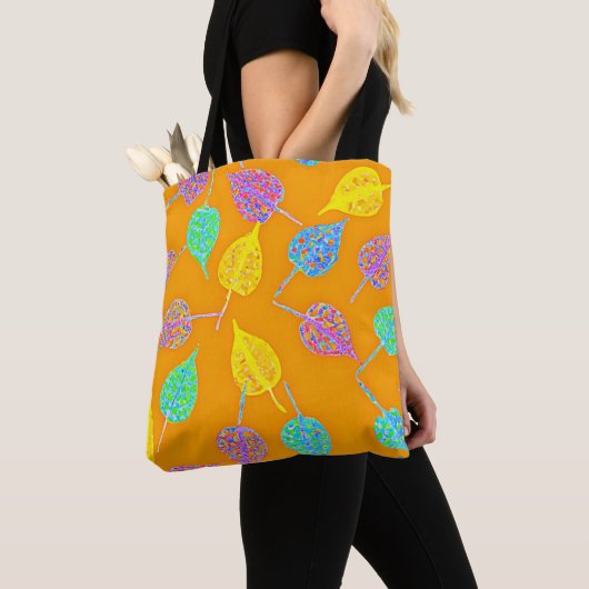 Retro Leaf Pattern Draagtas (Dichtbij)