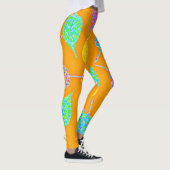 Retro Leaf Pattern Leggings (Rechts)