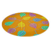 Retro Leaf Pattern Snijplank (Hoek)