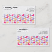 Retro Leaves 01 - (Pearl) Visitekaartje (Voorkant / Achterkant)