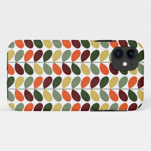 Retro Leaves II iPhone Case (Achterkant (horizontaal))