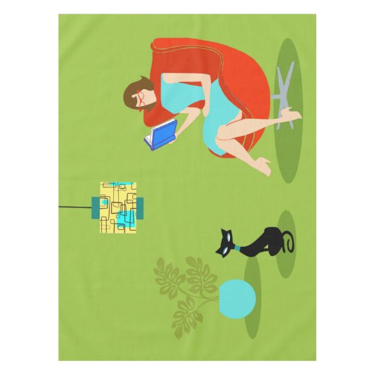 Retro Lecture femme nappe (Devant)