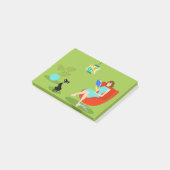 Retro Lecture femme Post-It Notes (Incliné)