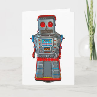 Retro Lege Wenskaart van de Robot Kaart