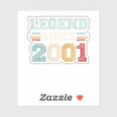  retro Legend sinds 2001 Sticker (Vel)
