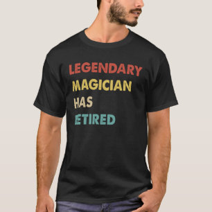 Retro legendarische goochelaar is gestopt t-shirt