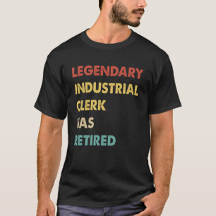 Retro Legendarische industrieel klerk is met pensi T-shirt