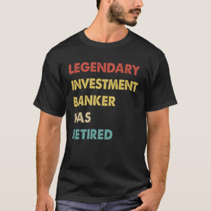 Retro legendarische investeringsbankier is met pen t-shirt
