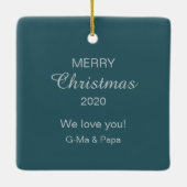 Retro Legendary Baseball Blue Holiday Keramisch Ornament (Achterkant)