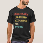 Retro Legendary Chartered Accountant is met pensio T-shirt (Voorkant)