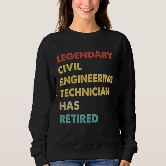 Retro Legendary Civil Engineering Technician Has R Trui (Voorkant)