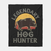 Retro Legendary Hog Hunter Pig Hog Boar Hu Fleece Deken (Voorkant)