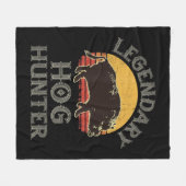 Retro Legendary Hog Hunter Pig Hog Boar Hu Fleece Deken (Voorkant (Horizontaal))