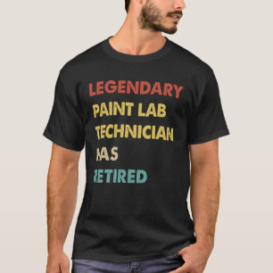Retro Legendary Paint Lab-technicus is met pensioe T-shirt
