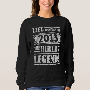 Retro Legende Geboren in 2013 Vintage Verjaardagsc Trui