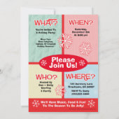 Retro Lelijke trui Kerstfeest uitnodigingen (Achterkant)