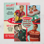 Retro Lelijke trui Kerstfeest uitnodigingen (Voorkant / Achterkant)