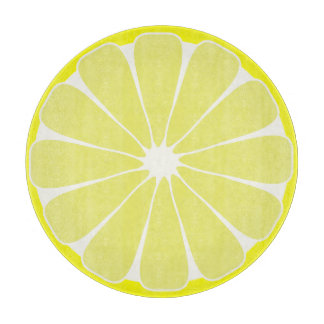 Retro Lemon Fruit Kitchen Cutting Board Gift Snijplank