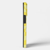 Retro Lemon Yellow Pastel Warped Checkerboard Case-Mate iPhone Case (Achterkant / Rechts)