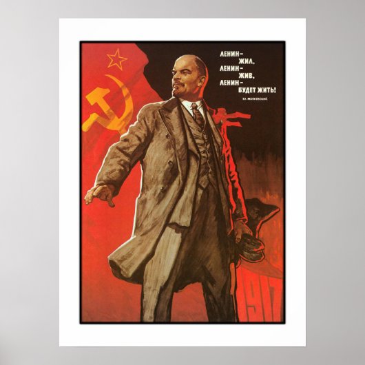 Retro Lenin Poster van de Russische revolutie (Voorkant)