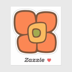 Retro Lente Bloesem Sticker