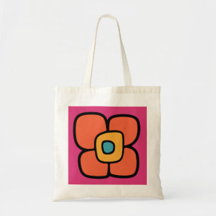 Retro Lente Bloesem Tote Bag