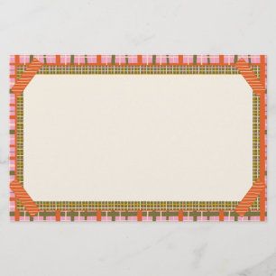 Retro Lente Hand Getekende Nep Washi Raster en Ger Briefpapier