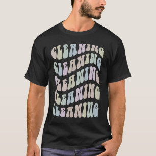 Retro Lente REINIGING Bewaarder Team Cleaner Clean T-shirt