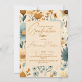 Retro Lente Wildbloemen Feest Kaart (Voorkant)