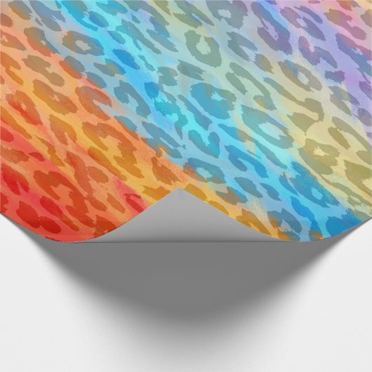 Retro-leopard-afdrukkleur Cadeaupapier (Hoek)