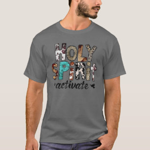 Retro Leopard Heilige Geest activeert Cowboy Rodeo T-shirt