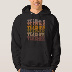 Retro leraar Boho leraar overmaats rendy lerpijn Hoodie