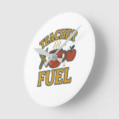 Retro Leraar Brandstof Muur Klok - Grappig Leraar (Hoek)