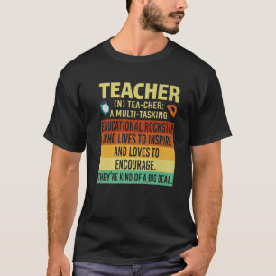 Retro leraar definitie leerlinge t-shirt