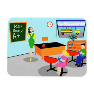 Retro leraar flexibele magneet