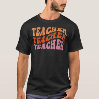 Retro leraar Inspirerend kleurrijke elementaire sc T-shirt