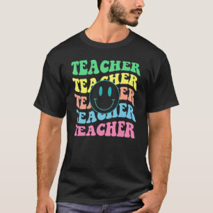 Retro leraar Inspirerend kleurrijke elementaire sc T-shirt