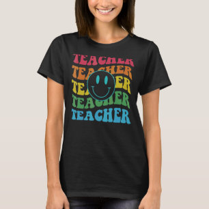 Retro leraar Inspirerend kleurrijke elementaire sc T-shirt