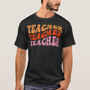 Retro leraar Inspirerend kleurrijke elementaire sc T-shirt