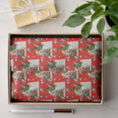 Retro  leraar rendiertje met kerstmis tissuepapier (Geschenk)
