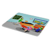 Retro leraar snijraad snijplank (Hoek)